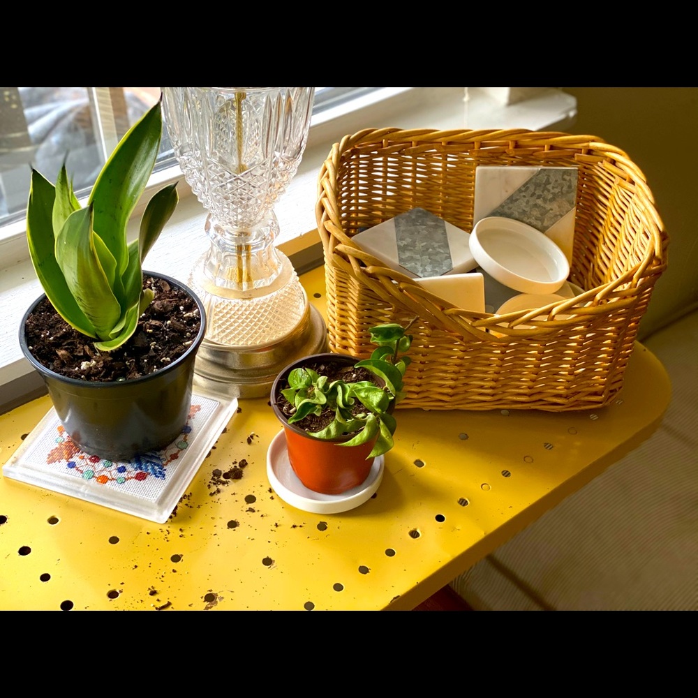 VINTAGE BOHEMIAN BRAIDED BAMBOO BASKET